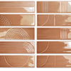 Coral Subway Tile Geometric Texture - 2 x 6